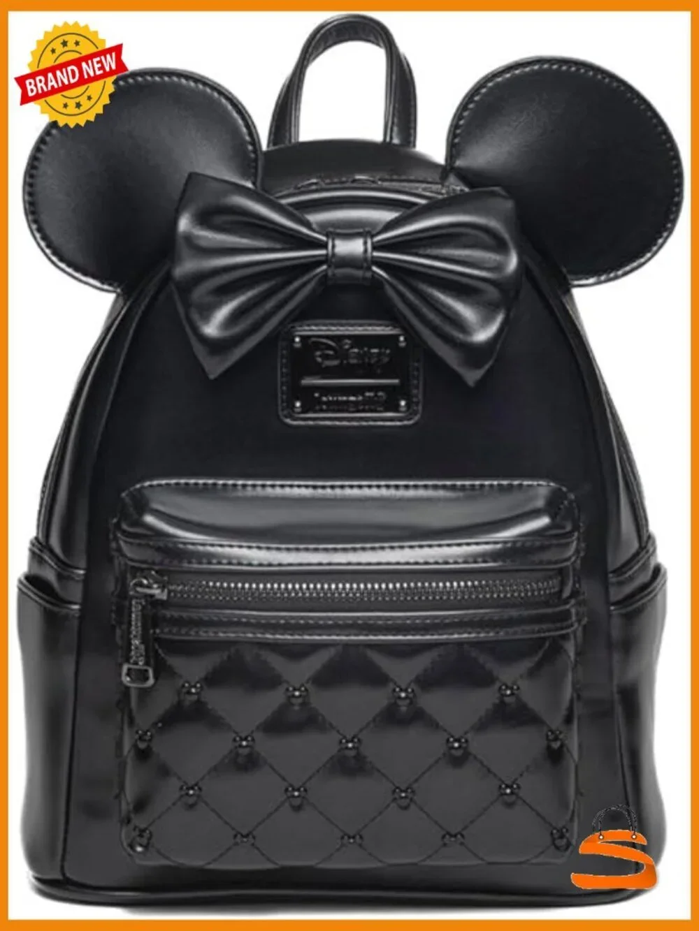 Loungefly Minnie Mouse Mini Backpack Iridescent Studded Faux Leather